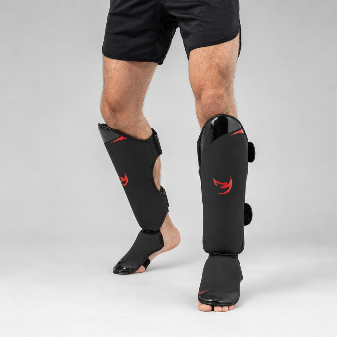 Fumetsu Ghost S3 Thai Shin Guards Black/Red at Bytomic Trade & Wholesale 5