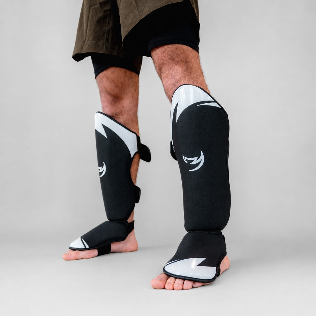 Fumetsu Ghost S3 Thai Shin Guards Black/White at Bytomic Trade & Wholesale 2