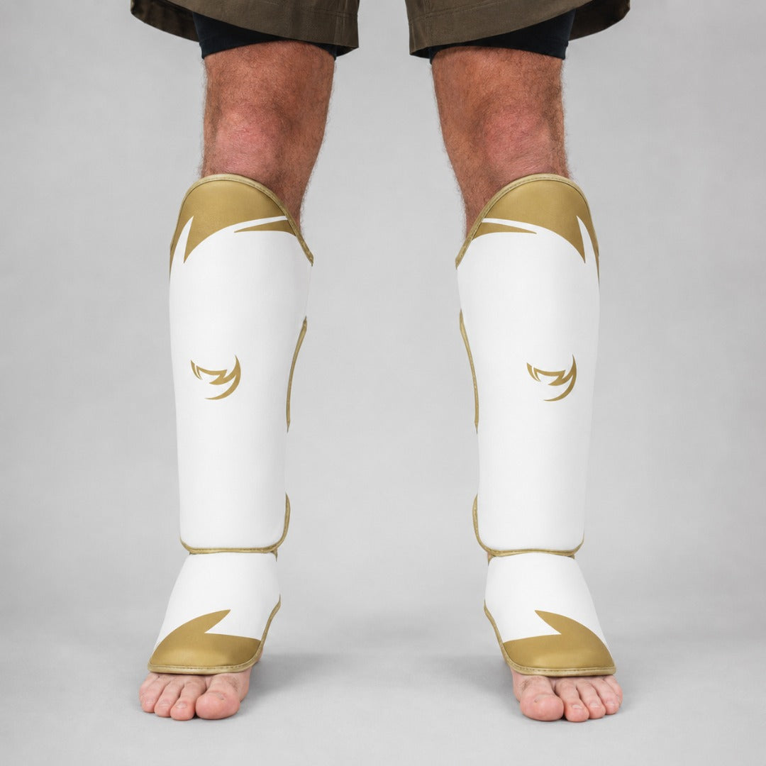 Fumetsu Ghost S3 Thai Shin Guards White/Gold at Bytomic Trade & Wholesale 1