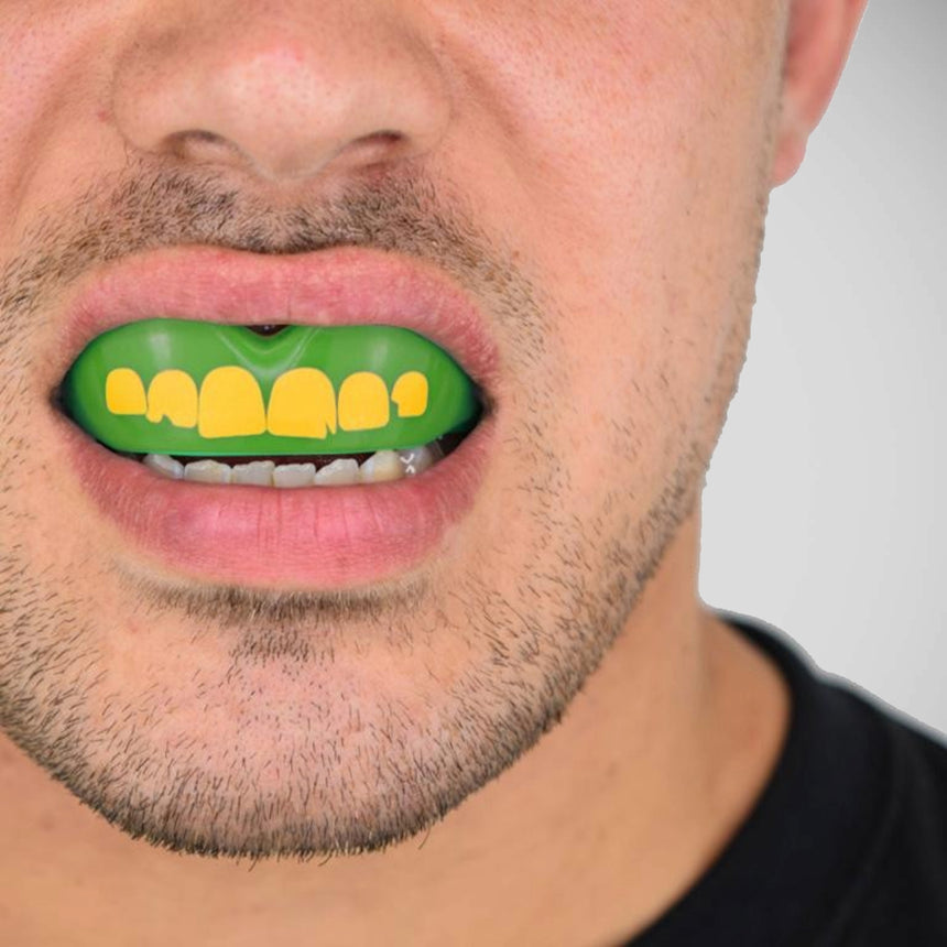 SafeJawz Extro Ogre Mouth Guard Green/Yellow    at Bytomic Trade and Wholesale