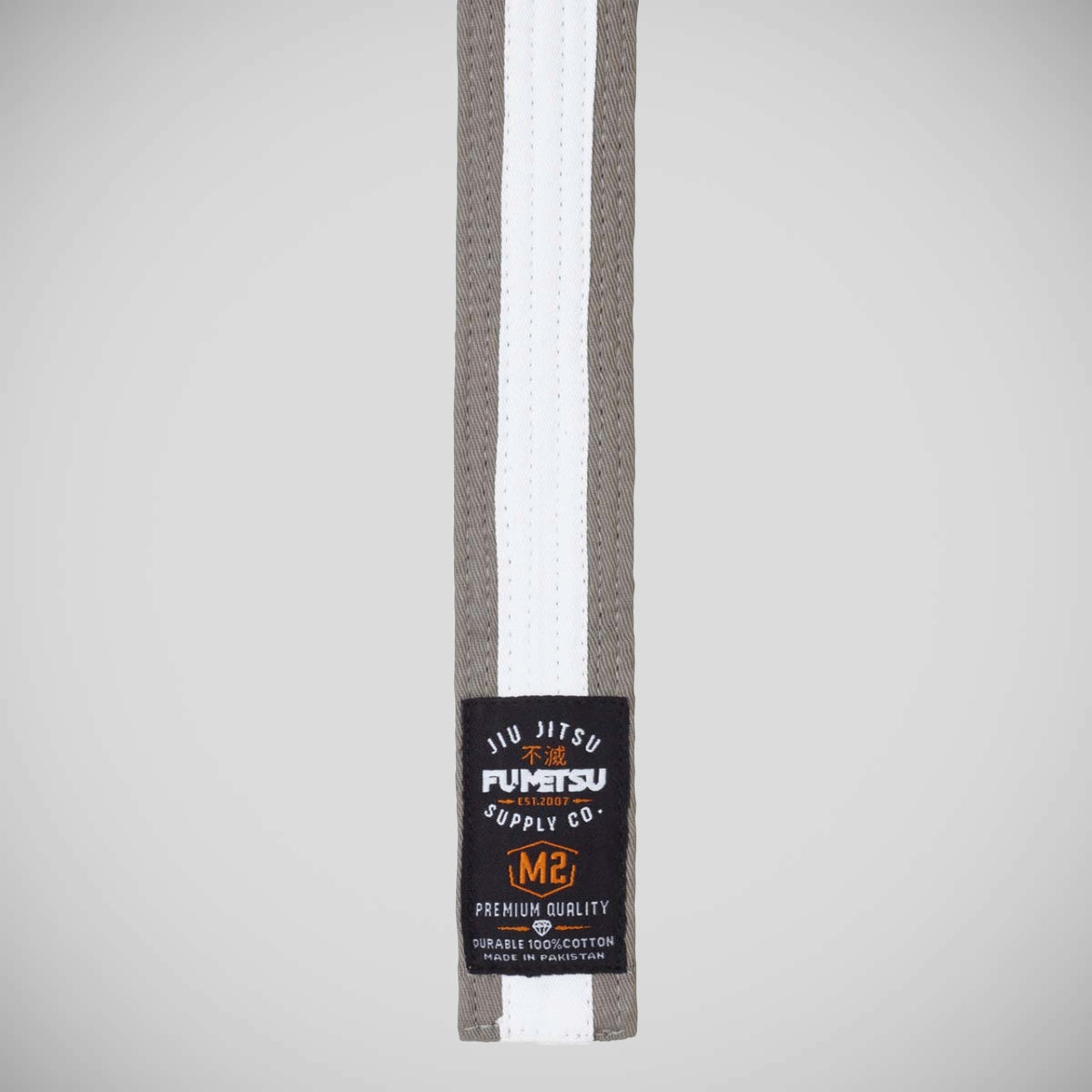 Grey/White Fumetsu V2 Kids BJJ Belt at Bytomic Trade and Wholesale