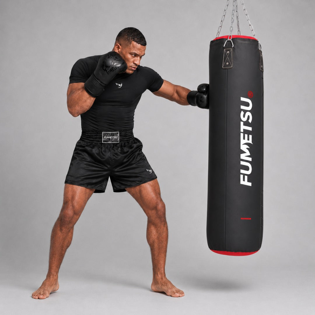 Fumetsu Icon 4ft Punch Bag Black/Red/White Photoshoot 3
