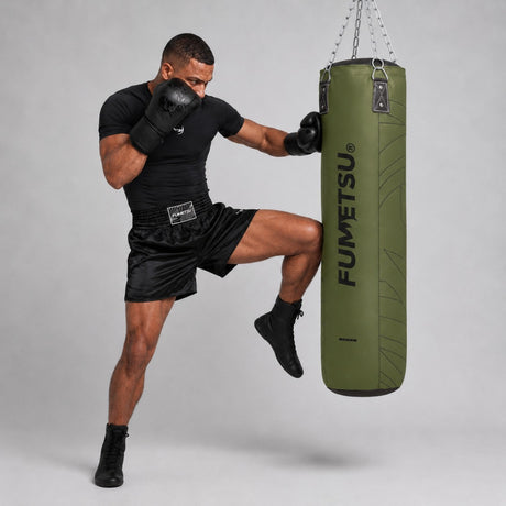 Fumetsu Icon 4ft Punch Bag Khaki Photoshoot 1