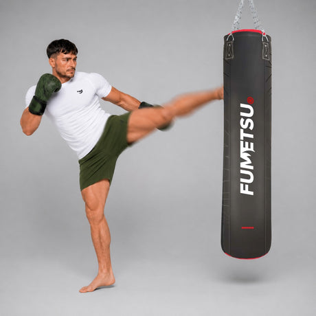 Fumetsu Icon 5ft Punch Bag Black/Red/White Photoshoot 1