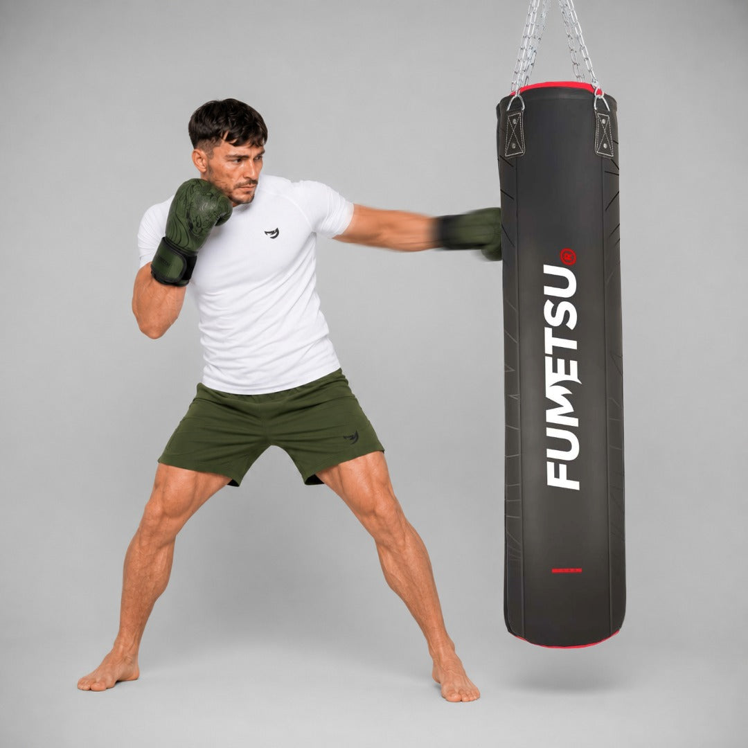 Fumetsu Icon 5ft Punch Bag Black/Red/White Photoshoot 3