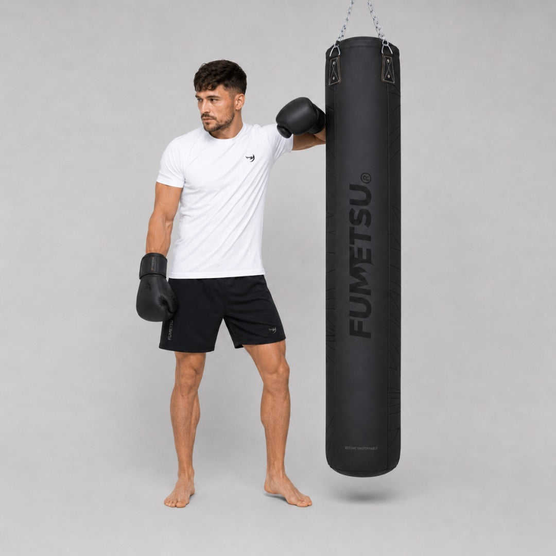 Fumetsu Icon 6ft Punch Bag Black/Black Photoshoot 3