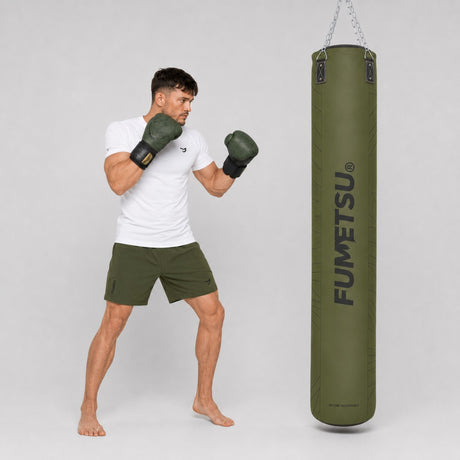 Fumetsu Icon 6ft Punch Bag Khaki Photoshoot 1