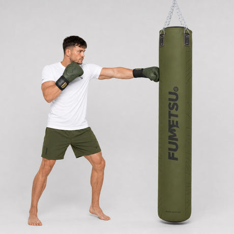 Fumetsu Icon 6ft Punch Bag Khaki Photoshoot 2