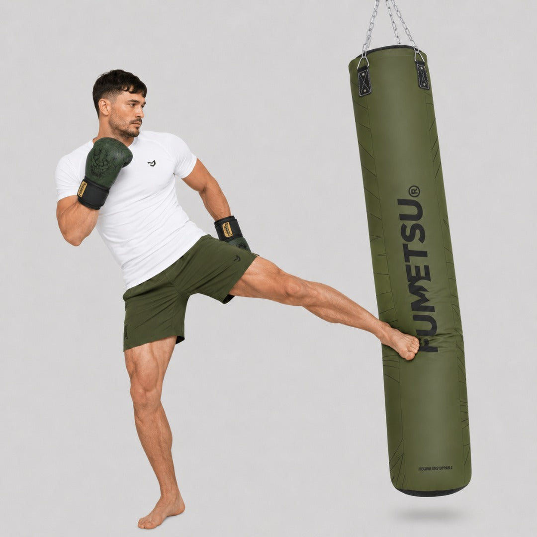 Fumetsu Icon 6ft Punch Bag Khaki Photoshoot 4