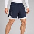 Icon Dual Layer Training Shorts Navy/White at Bytomic Trade & Wholesale 1