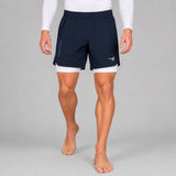 Icon Dual Layer Training Shorts Navy/White at Bytomic Trade & Wholesale 5