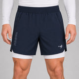 Icon Dual Layer Training Shorts Navy/White at Bytomic Trade & Wholesale 3