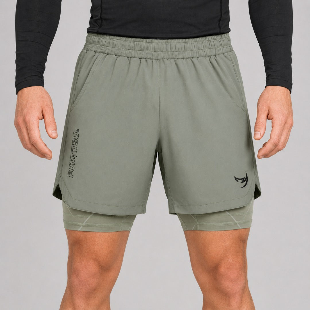 Icon Dual Layer Training Shorts Sand at Bytomic Trade & Wholesale 5