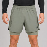 Icon Dual Layer Training Shorts Sand at Bytomic Trade & Wholesale 5