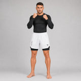 Icon Dual Layer Training Shorts White/Black at Bytomic Trade & Wholesale 2