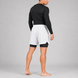 Icon Dual Layer Training Shorts White/Black at Bytomic Trade & Wholesale 4