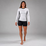 Fumetsu Icon Womens Long Sleeve Rash Guard White/Black