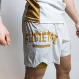 Fumetsu Oni Dual Layer Shorts White/Gold/Grey at Bytomic Trade and Wholesale