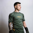 Fumetsu Oni Short Sleeve Rash Guard Khaki/Gold/Black at Bytomic Trade and Wholesale