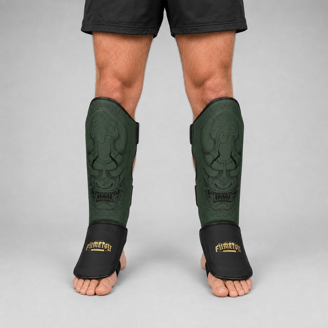 Fumetsu Oni Shin Guards Khaki/Black/Gold at Bytomic Trade & Wholesale 1