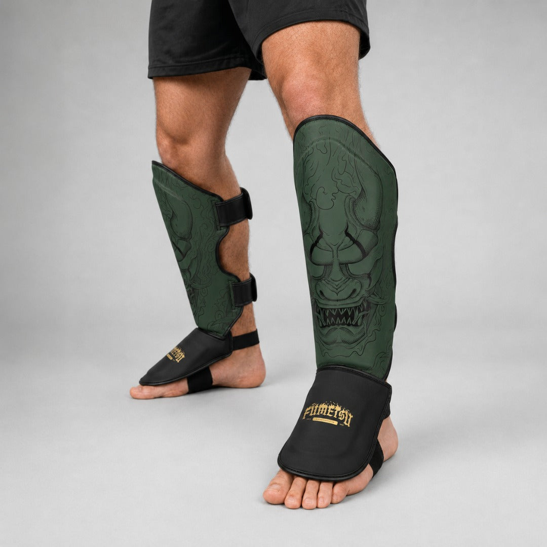 Fumetsu Oni Shin Guards Khaki/Black/Gold at Bytomic Trade & Wholesale 4