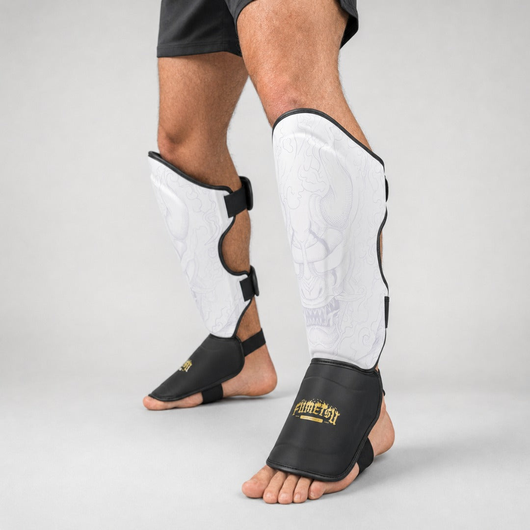 Fumetsu Oni Shin Guards White/Black/Gold at Bytomic Trade & Wholesale 3