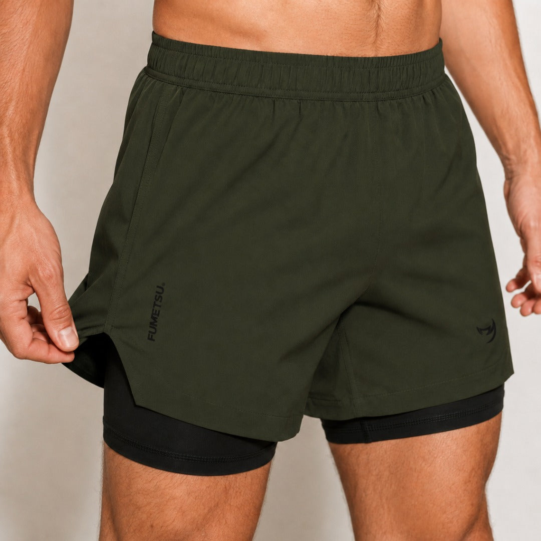 Fumetsu Origins Dual Layer Shorts Khaki