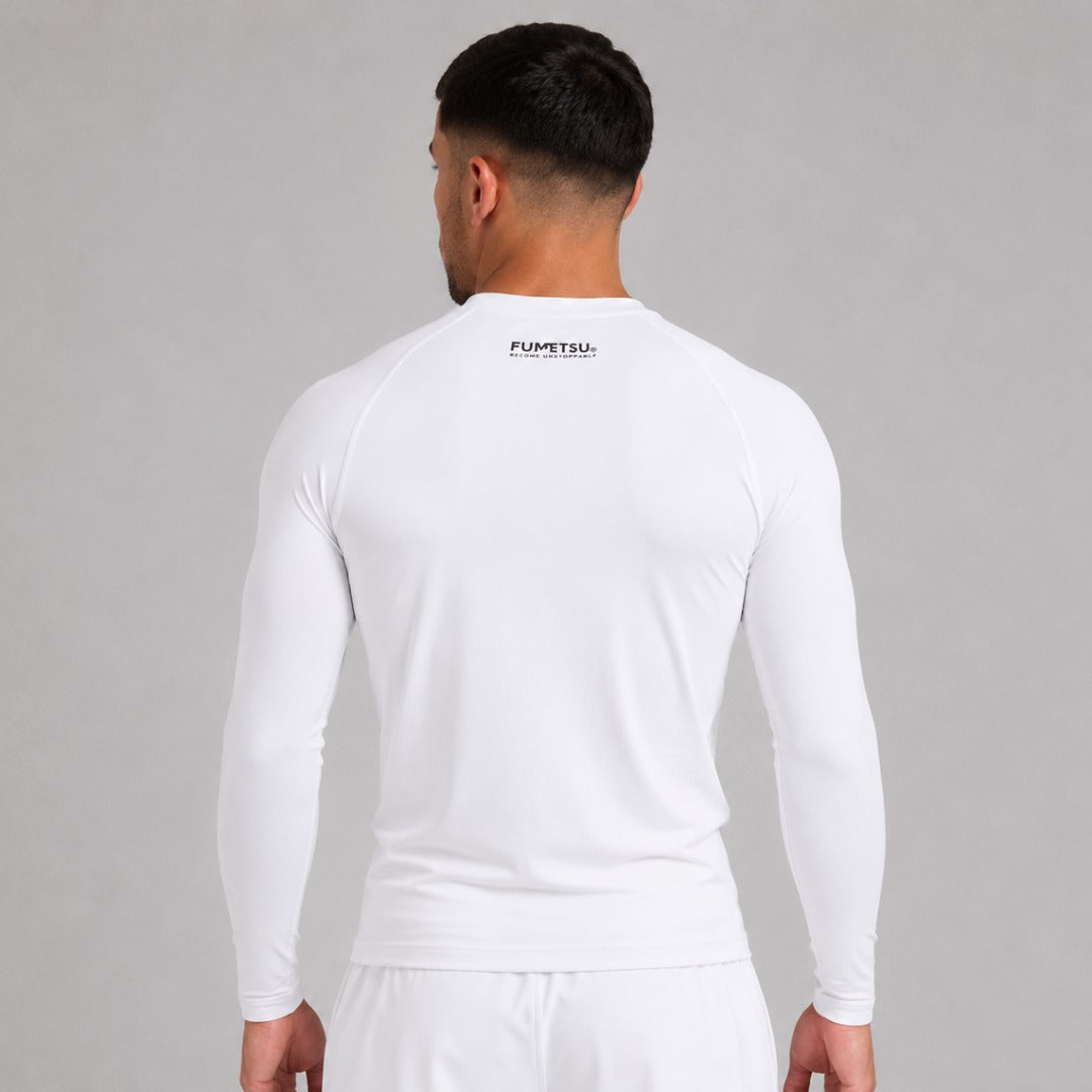 Fumetsu Origins Long Sleeve Rash Guard White