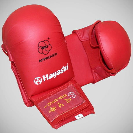 Hayashi Tsuki WKF Approved Karate Mitts Red    at Bytomic Trade and Wholesale