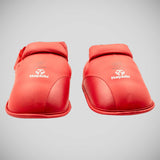 Hayashi WKF Approved Karate Shin-Instep Guard Red    at Bytomic Trade and Wholesale