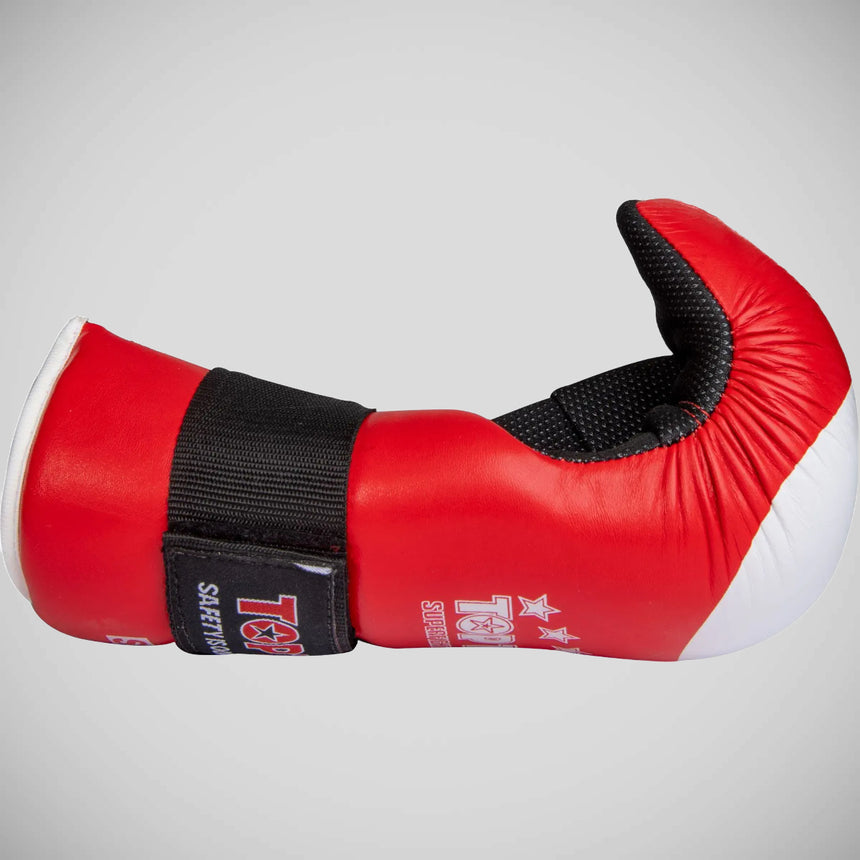 Red Top Ten Open Hand Superfight ITF Gloves    at Bytomic Trade and Wholesale