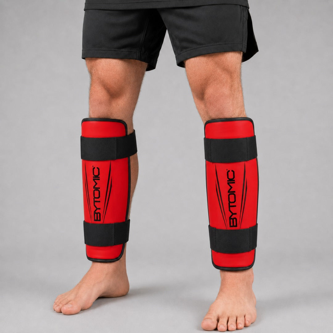 Red/Black Bytomic Axis V2 Shin Guards at Bytomic Trade & Wholesale 1