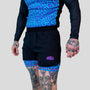 Roll Supreme The Butcher 2 in 1 Jiu Jitsu Shorts Blue/Pink