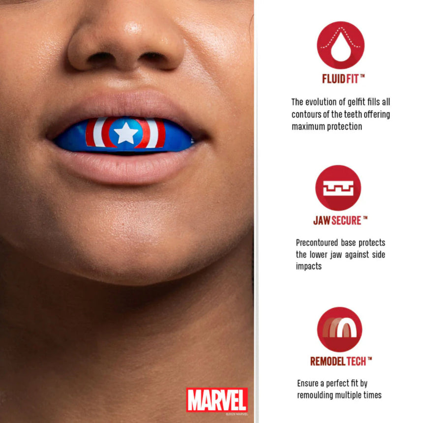 SafeJawz Marvel Captain America Mouth Guard    at Bytomic Trade and Wholesale