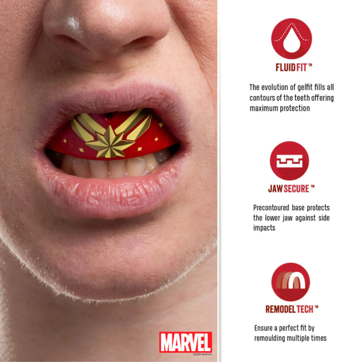 Safejawz Marvel Captain Marvel Mouth Guard    at Bytomic Trade and Wholesale