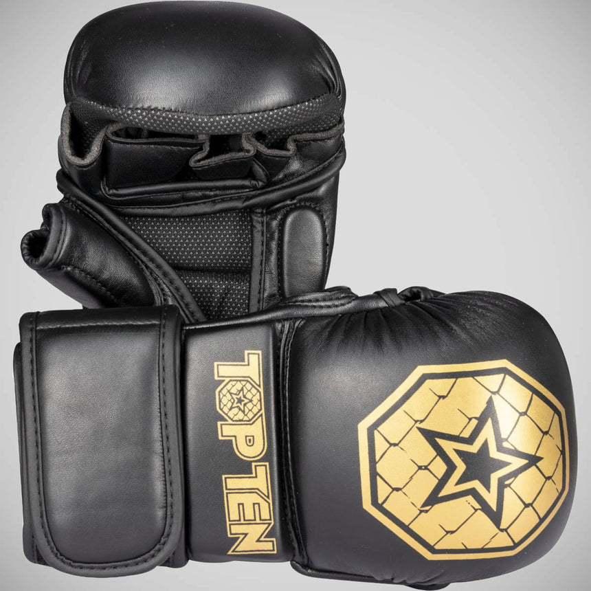 Top Ten Contender MMA Sparring Gloves Black/Gold    at Bytomic Trade and Wholesale