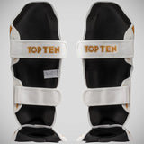 Top Ten Power Ink Golden Star Shin/Instep Guards White/Gold    at Bytomic Trade and Wholesale