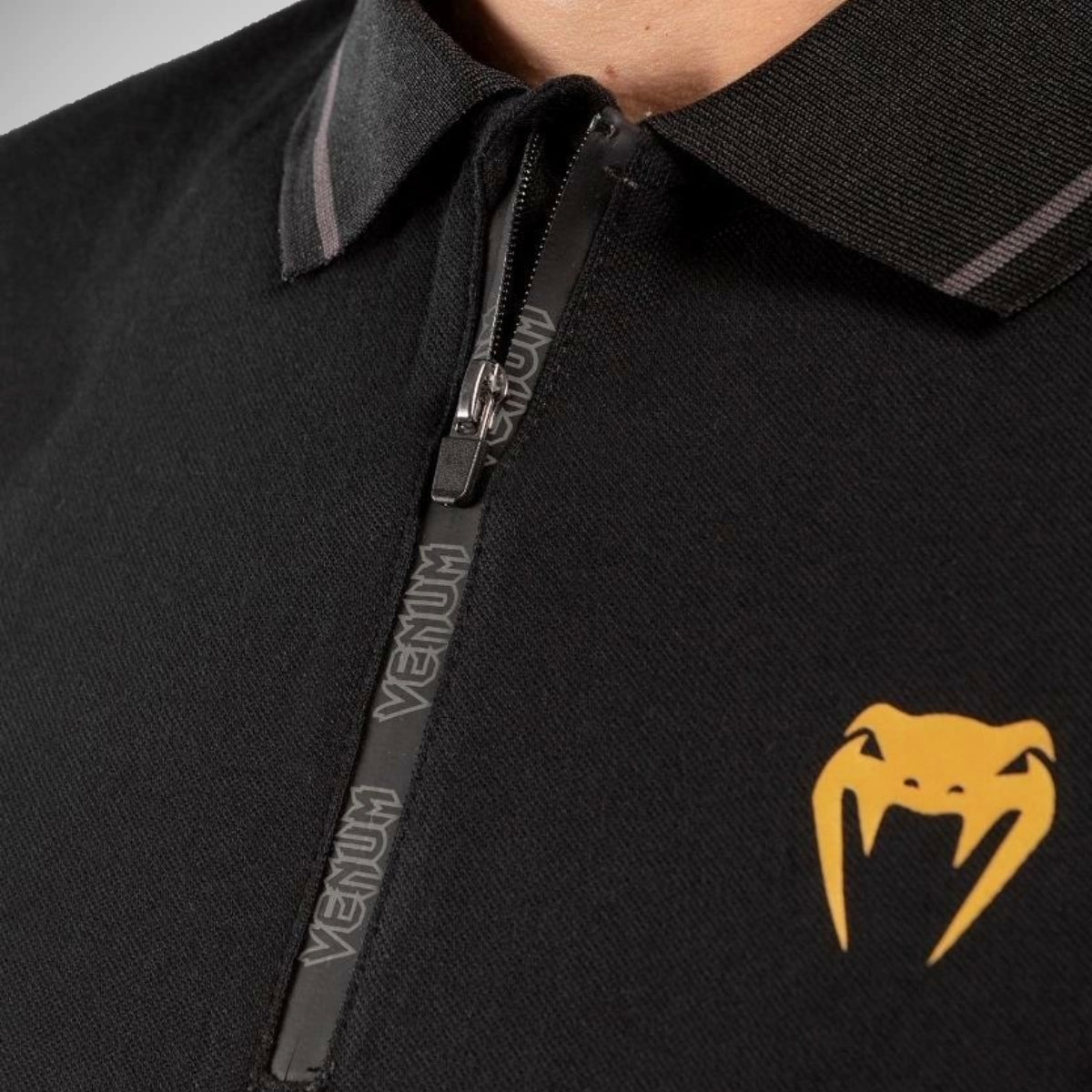 Venum Athletics Polo Shirt Black/Gold    at Bytomic Trade and Wholesale