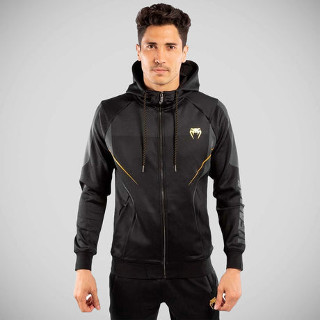 Venum Athletics Zipped Hoodie Black/Gold    at Bytomic Trade and Wholesale