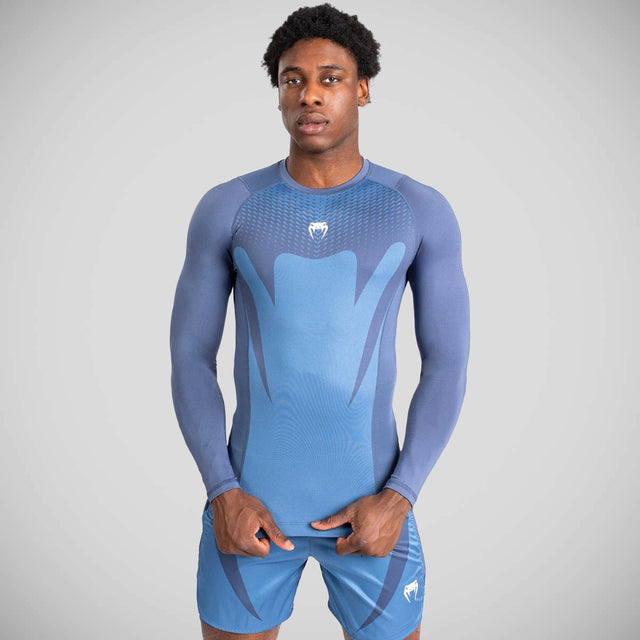 Venum Attack Long Sleeve Rash Guard Navy    at Bytomic Trade and Wholesale