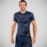 Venum Contender 5.0 Short Sleeve Rash Guard Navy/Black    at Bytomic Trade and Wholesale