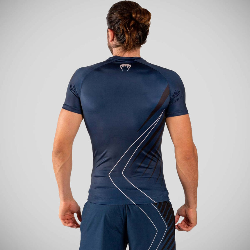 Venum Contender 5.0 Short Sleeve Rash Guard Navy/Black    at Bytomic Trade and Wholesale