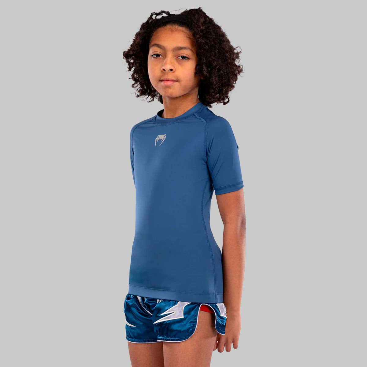 Venum Contender Kids Short Sleeve Rash Guard Royal Blue    at Bytomic Trade and Wholesale