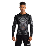 Venum Gladiator 5.0 Long Sleeve Rash Guard Black/Silver