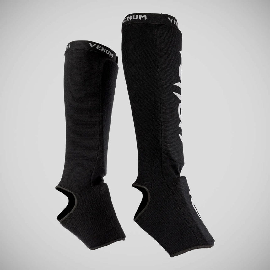 Venum Kontact Shin Guards Black/Silver    at Bytomic Trade and Wholesale