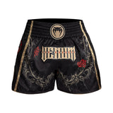 Venum Santa Muerte 5.0 Muay Thai Shorts Black/Gold at Bytomic Trade and Wholesale