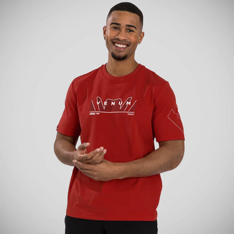 Venum Snake Print T-Shirt Red    at Bytomic Trade and Wholesale