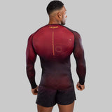Venum Tactical XT Long Sleeve Rash Guard Black/Burgundy/Gold