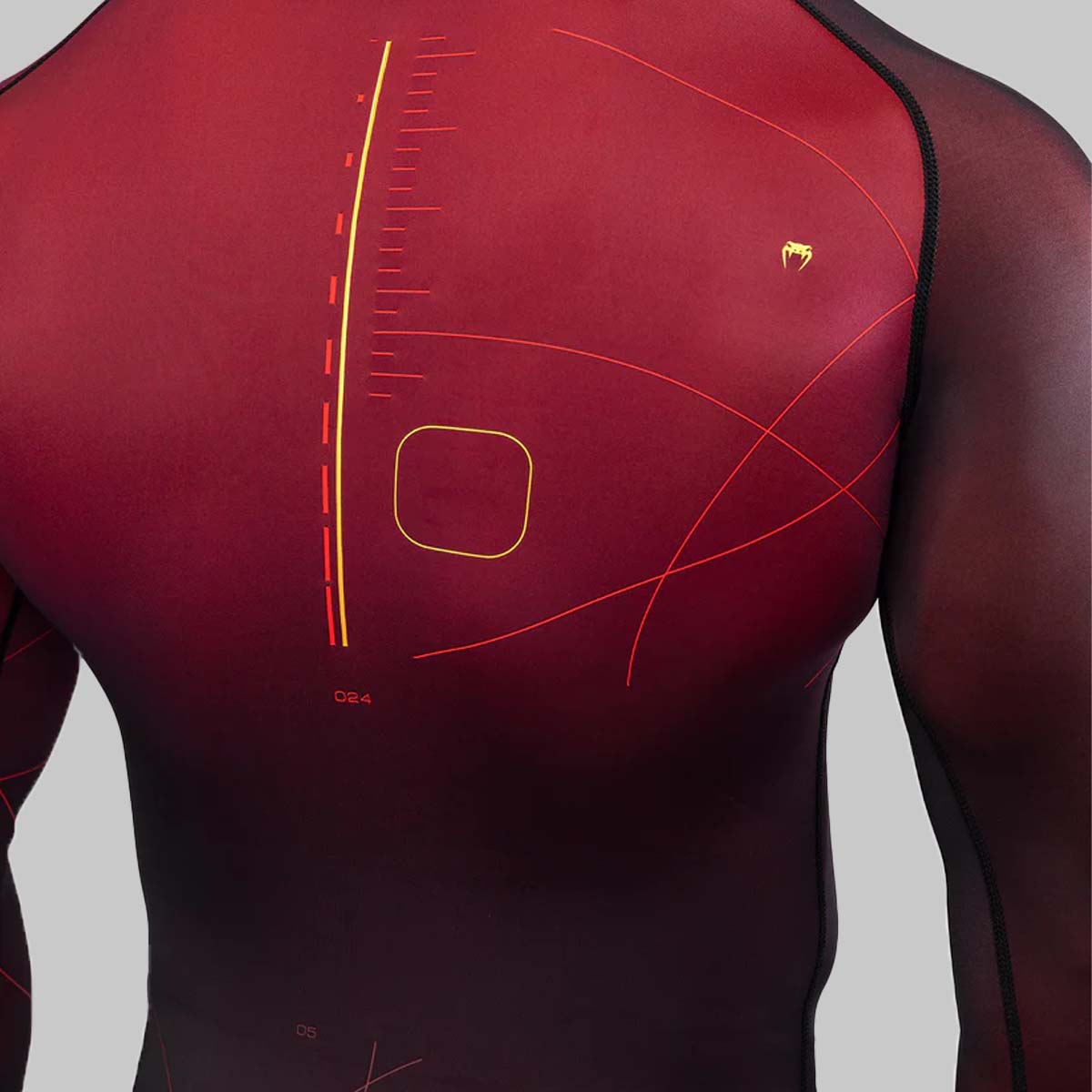 Venum Tactical XT Long Sleeve Rash Guard Black/Burgundy/Gold