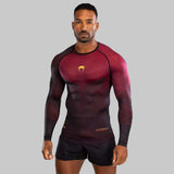 Venum Tactical XT Long Sleeve Rash Guard Black/Burgundy/Gold    at Bytomic Trade and Wholesale